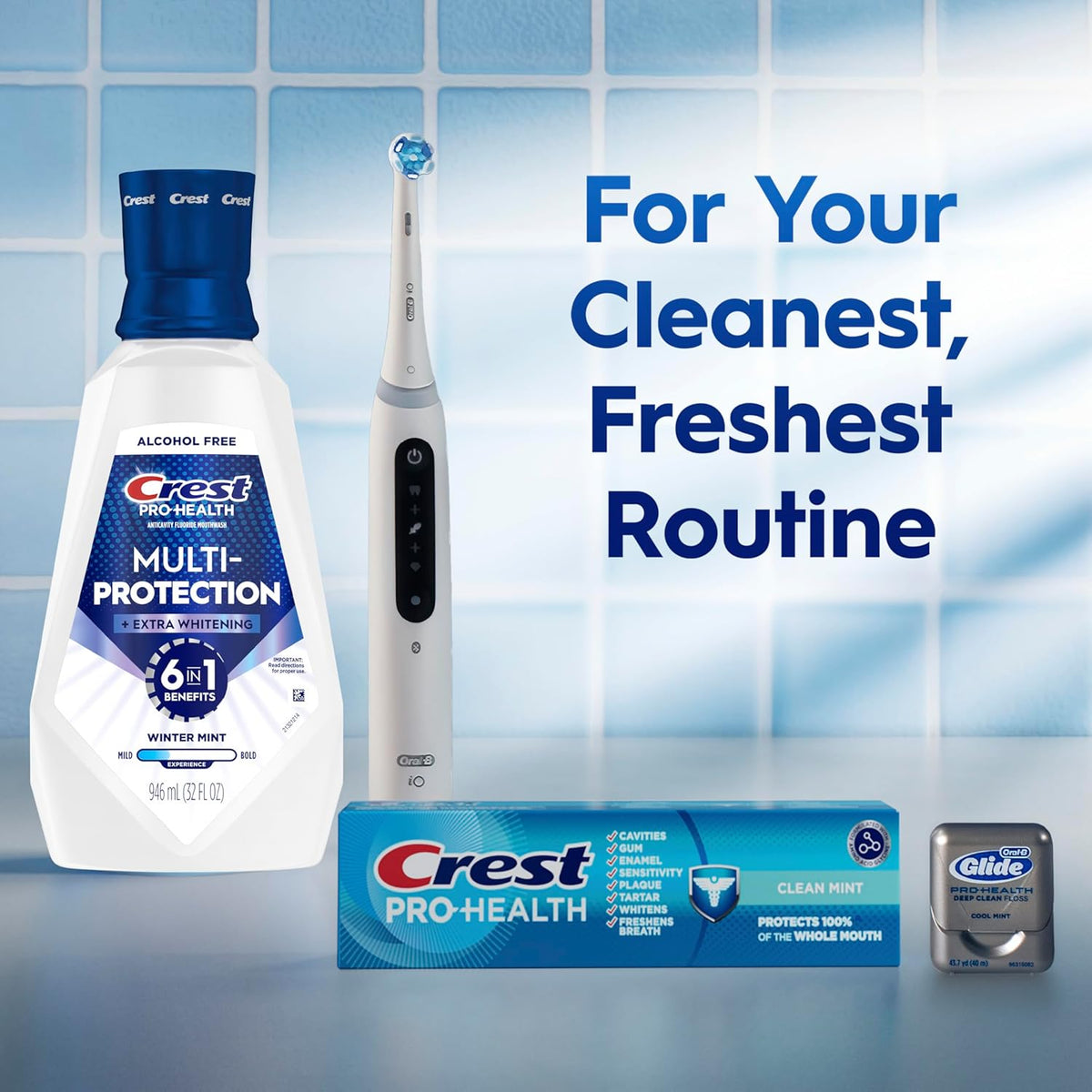 Crest Pro-Health Advanced Mouthwash – Energizing Mint Ritual for Your Mindful Morning Care