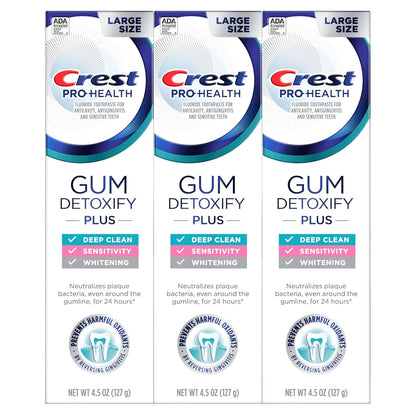 Crest Pro-Health Gum Detoxify Plus – Mindful Oral Wellness Routine, 4.5 oz × 3