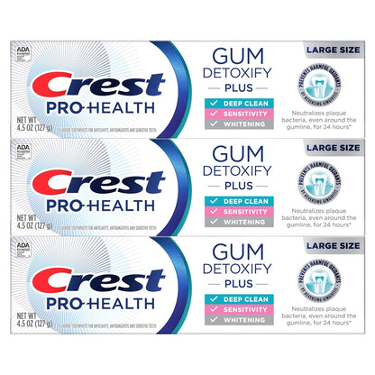 Crest Pro-Health Gum Detoxify Plus – Mindful Oral Wellness Routine, 4.5 oz × 3