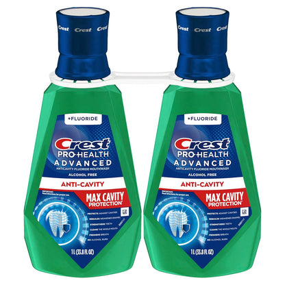 Crest Pro-Health Maximum Fluoride Rinse for Family Oral Care Routine and Freshness