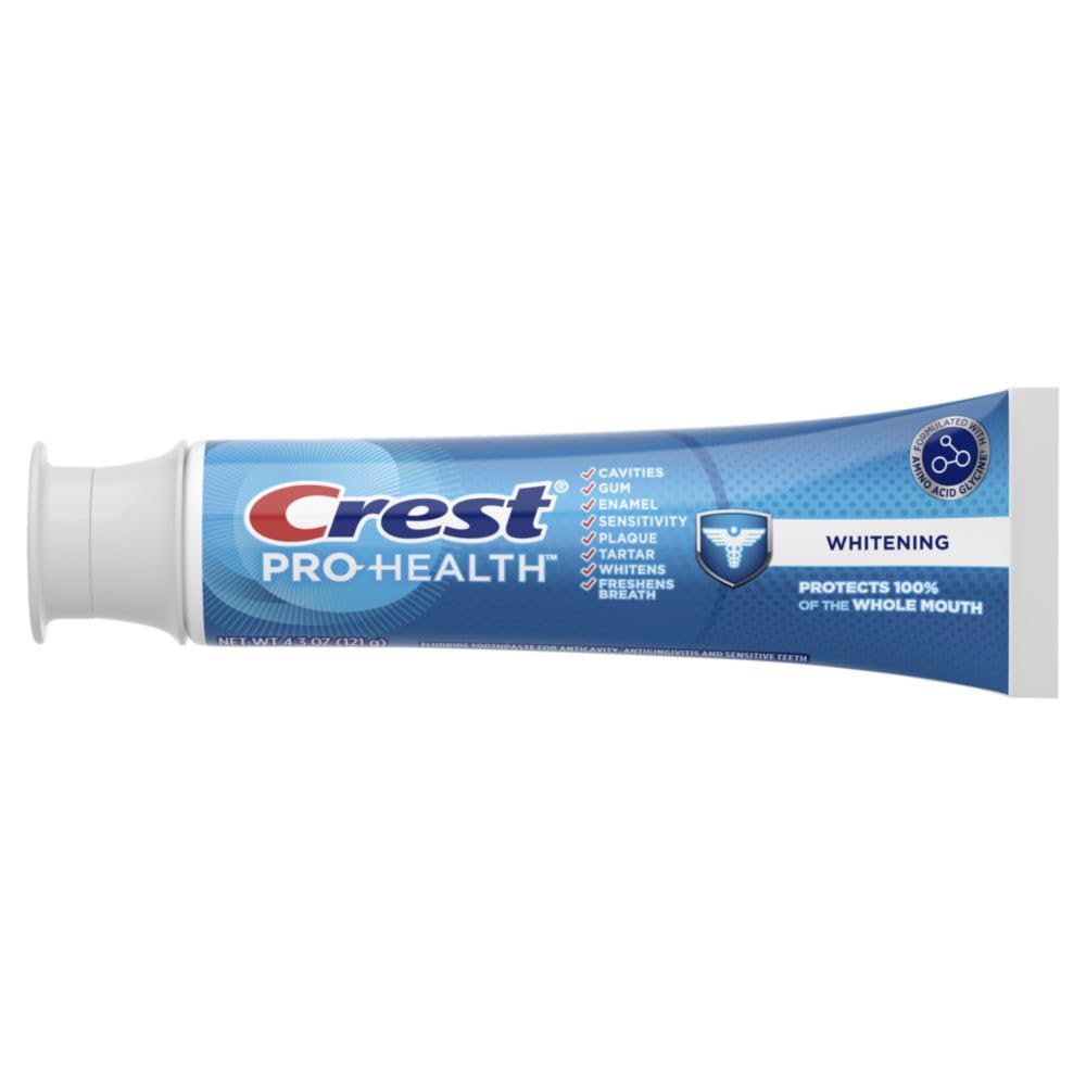 Crest Pro-Health Whitening Toothpaste Triple Pack Neutral Mint Gel for Uncluttered Shared Bathroom Storage