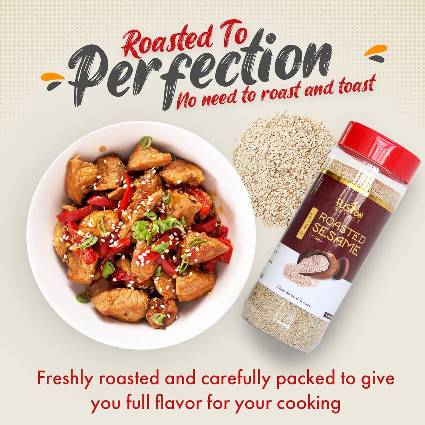 crispy, crunchy texture with naturally nutty aroma and flavor
