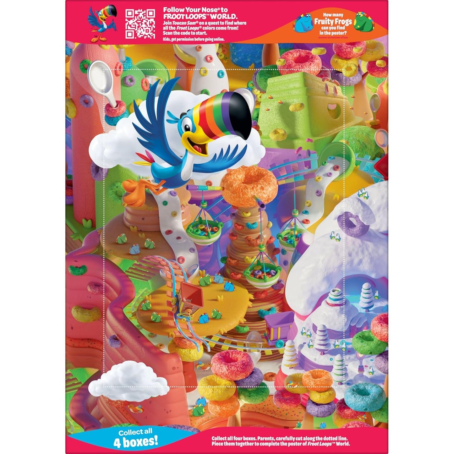 crispy, fruit-flavored loop shape in multi-color format