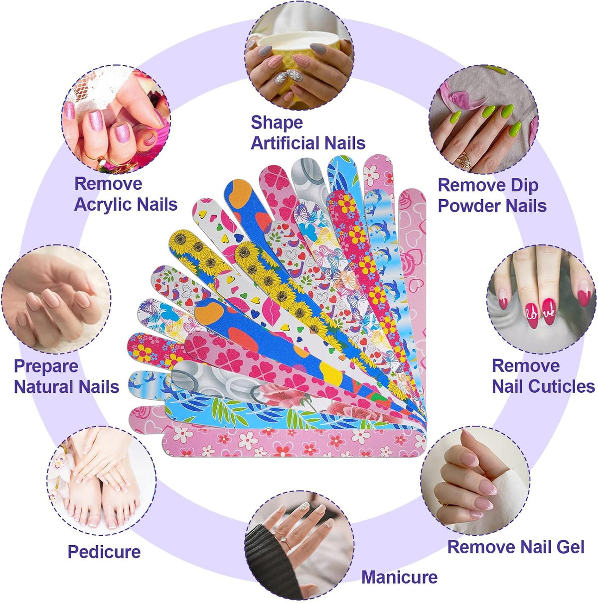 cross-application compatibility for natural, acrylic, false, finger, and toenails plus pet nails