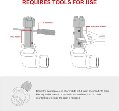crossbar-gripping design that pairs with adjustable wrenches or heavy-duty screwdrivers