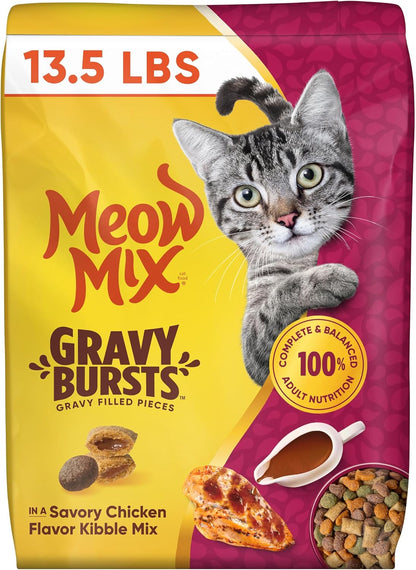 crunchy dry kibble with pockets of real gravy