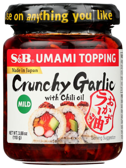 crunchy fried garlic pieces mixed into the oil