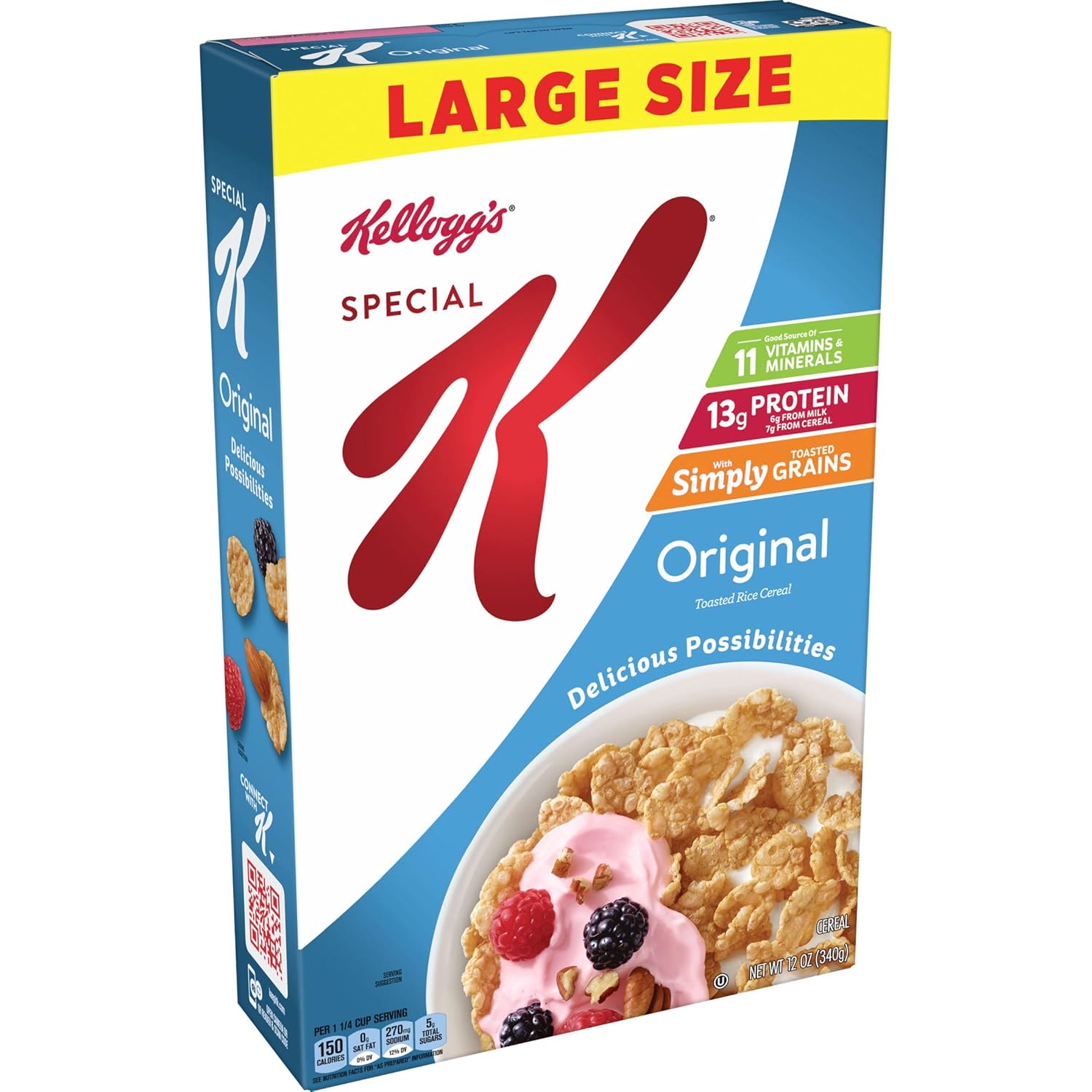 crunchy wheat and rice flake blend in original flavor
