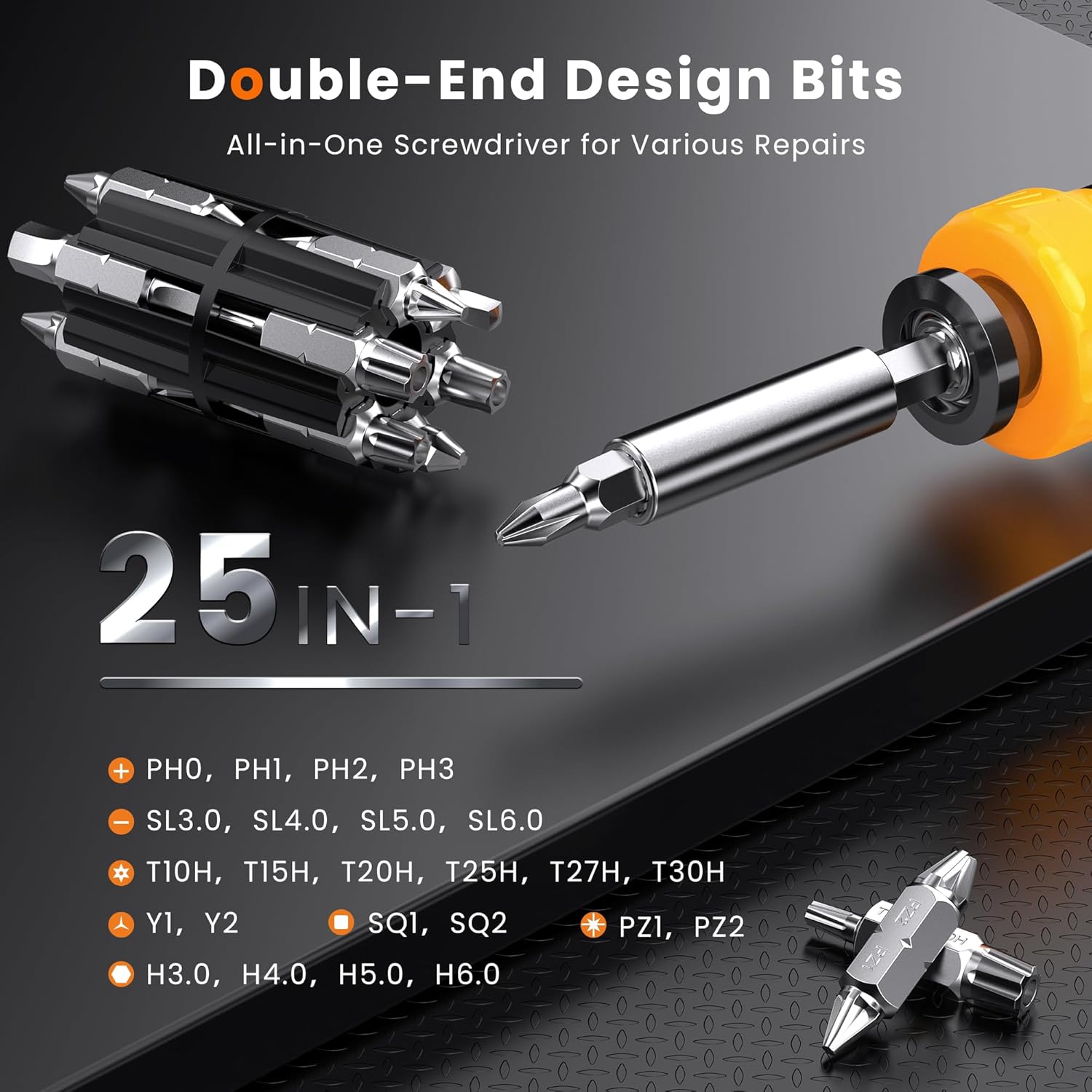 crv (chrome vanadium) steel bits hardened to hrc52° for wear resistance and durability