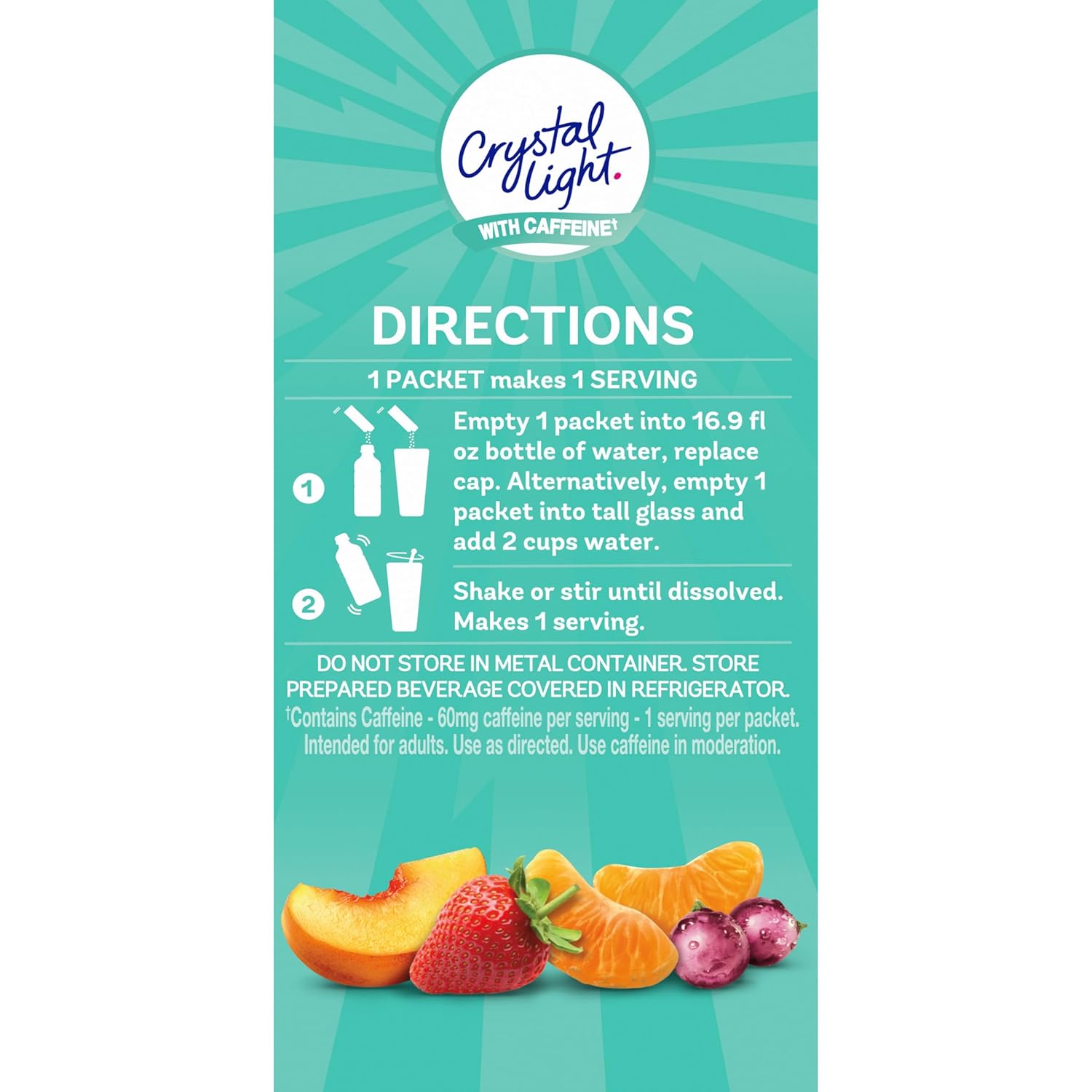 Crystal Light Energizing Variety Pack – Desk Drawer Caffeine Boost for Long Work Meetings, 44 Single-Serve Packets