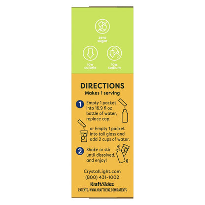 Crystal Light Lemon Iced Tea Caffeine-Free Powdered Drink Mix – Low-Calorie Mindful Hydration Companion for Home and Travel, 120 Single-Serve Packets