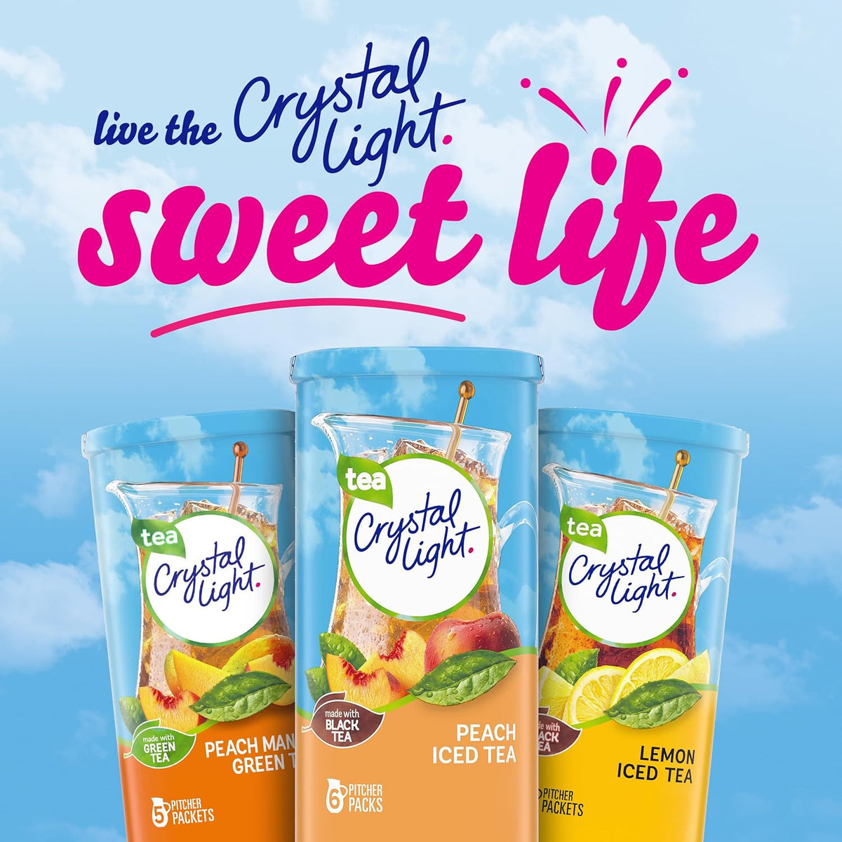 Crystal Light Peach Iced Tea Mix – Streamlined Pantry Staple for Intentional Kitchens, 72 Pre-Portioned Packets