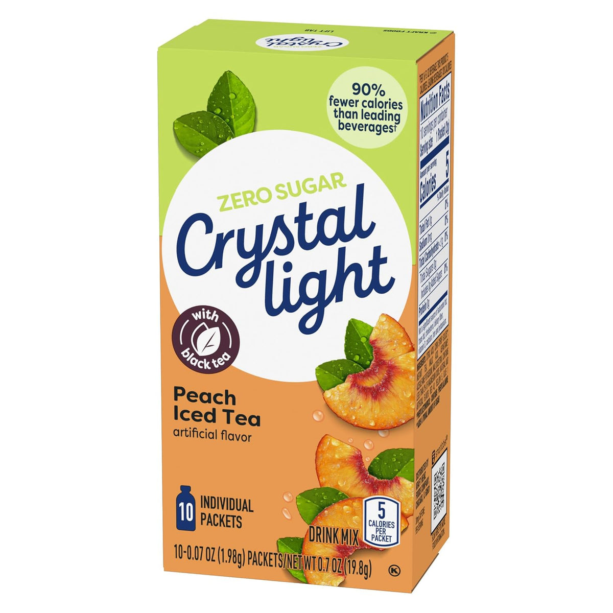 Crystal Light Peach Iced Tea Powder – 120 Packets Designed for Minimal Storage and Clean, Neutral Routines