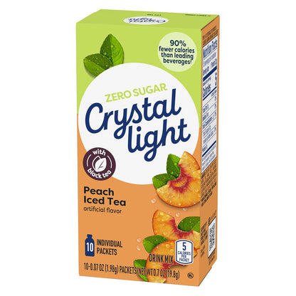 Crystal Light Peach Iced Tea Powder – 120 Packets Designed for Minimal Storage and Clean, Neutral Routines