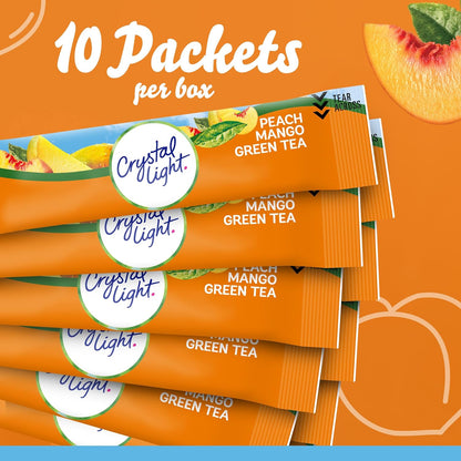 Crystal Light Peach Mango Green Tea Powdered Drink Mix – Guilt-Free Hydration for Mindful Self-Care Routines at Home