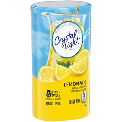 Crystal Light Sugar-Free Lemonade Drink Mix – Low-Calorie Lemonade Powder for Office Break Room Wellness Habits