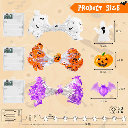 cshare Halloween String Lights – Reusable Seasonal Gift for Newlyweds, First Apartment, and Halloween Party Planner