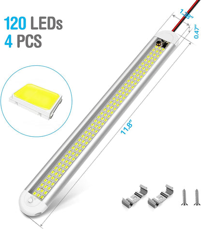 CT CAPETRONIX 120LED Interior Light – Smoke-Free, Flameless Strip for Truck Rest Stop and Pet-Safe Travel