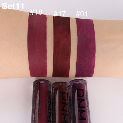 curated 3-piece color sets with 0.21 fl oz tubes plus individual shade singles across 66 variants