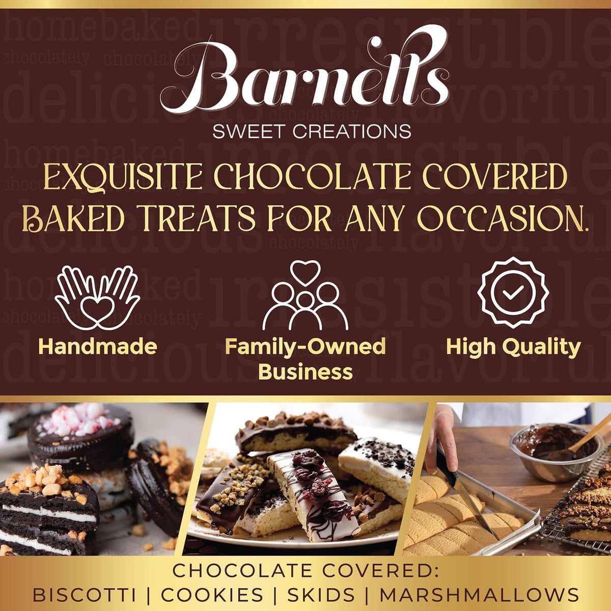 Barnetts Six-Cookie Treat Basket, Certified Kosher Non-Dairy Assortment for Classroom and Break Room Sharing