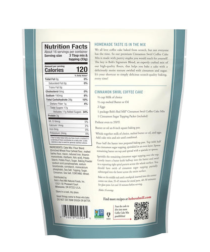 custom blend of four bob's red mill premium flours for tender, moist crumb