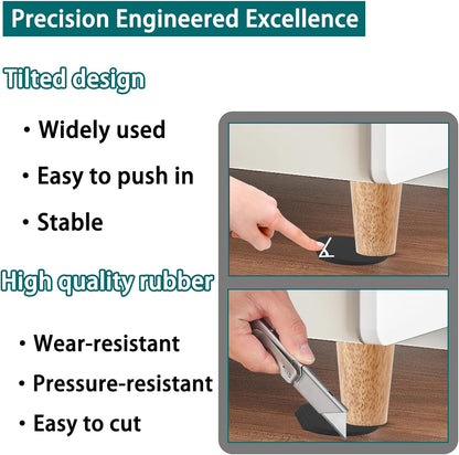 cut-to-fit material for precise sizing around any furniture leg