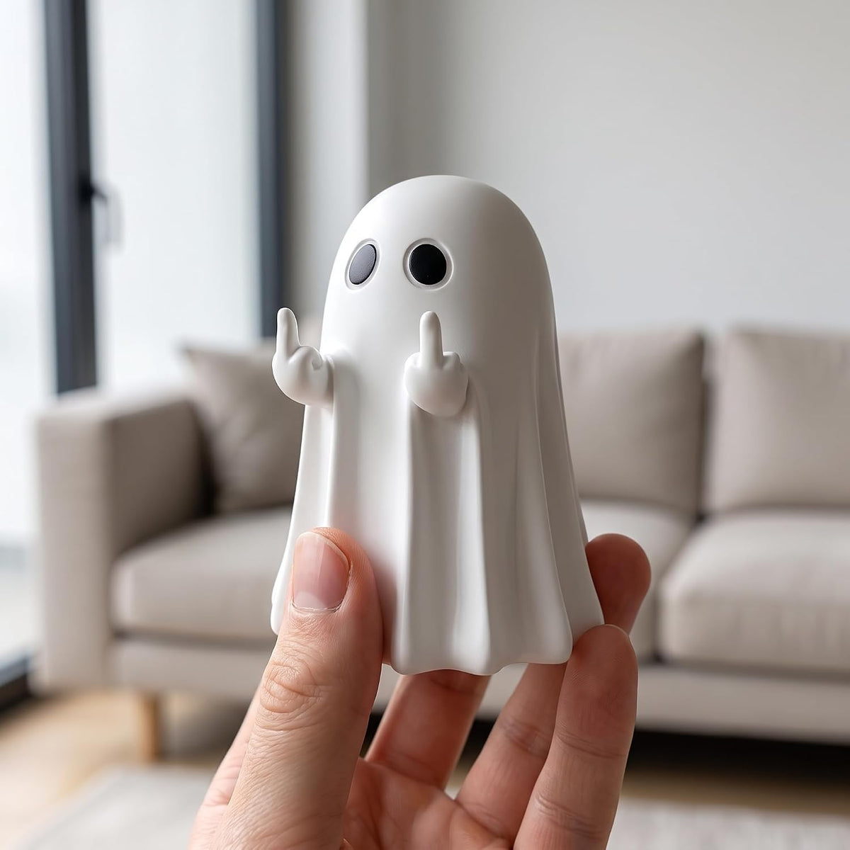cute-but-spooky sculpted pose designed as a conversation-starting focal point