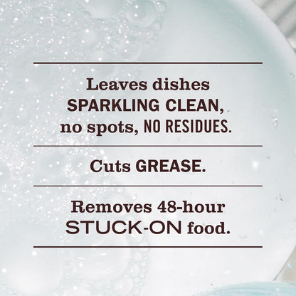 cuts through grease and removes 48-hour stuck-on food