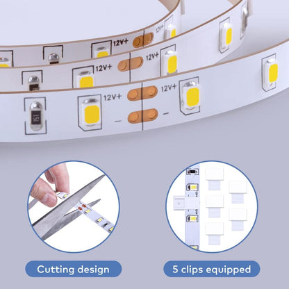 cuttable design at marked intervals for custom length