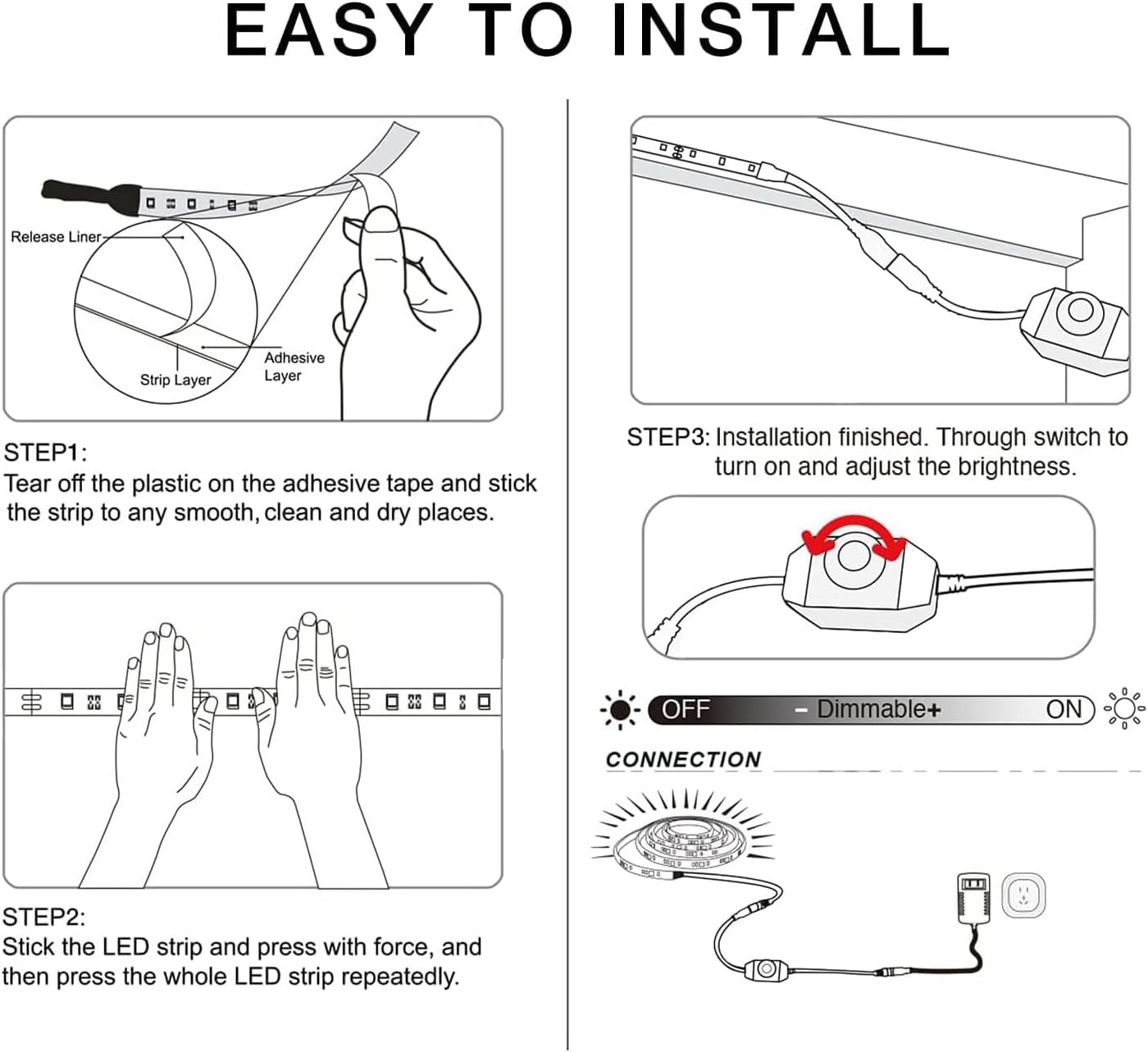cuttable design with marked cut points every 3 leds