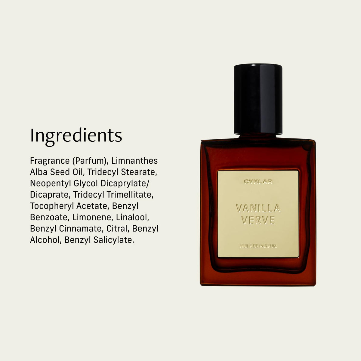 CYKLAR Perfume Oil Vanilla Verve – Evening Wind-Down Perfume for the Bedroom, Long-Lasting Roll-On