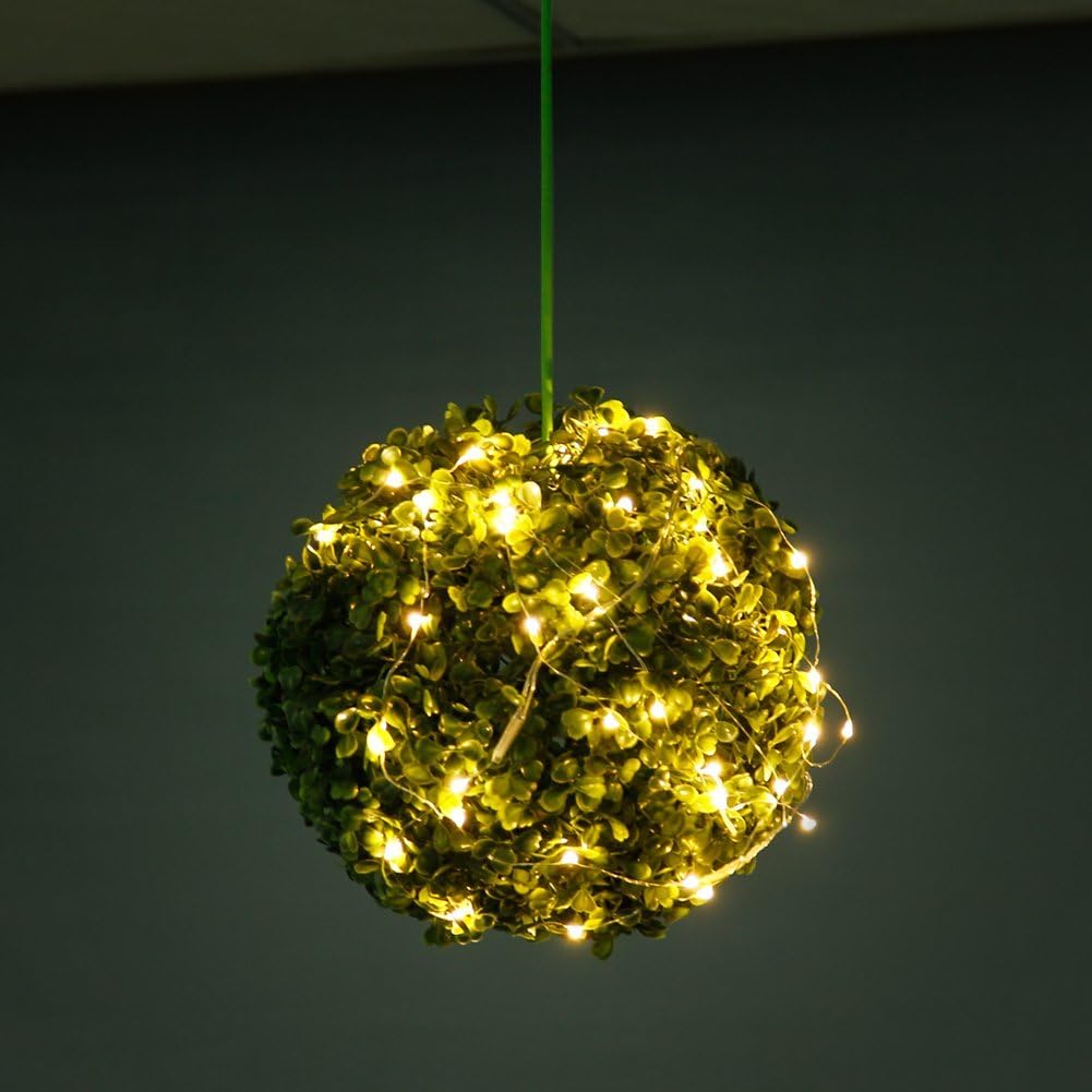 CYLAPEX Warm White Fairy Lights 6 Pack Battery Operated 7ft Flexible Silver Wire String Lights for Decorative Bowl Tray and Indoor Mood Lighting