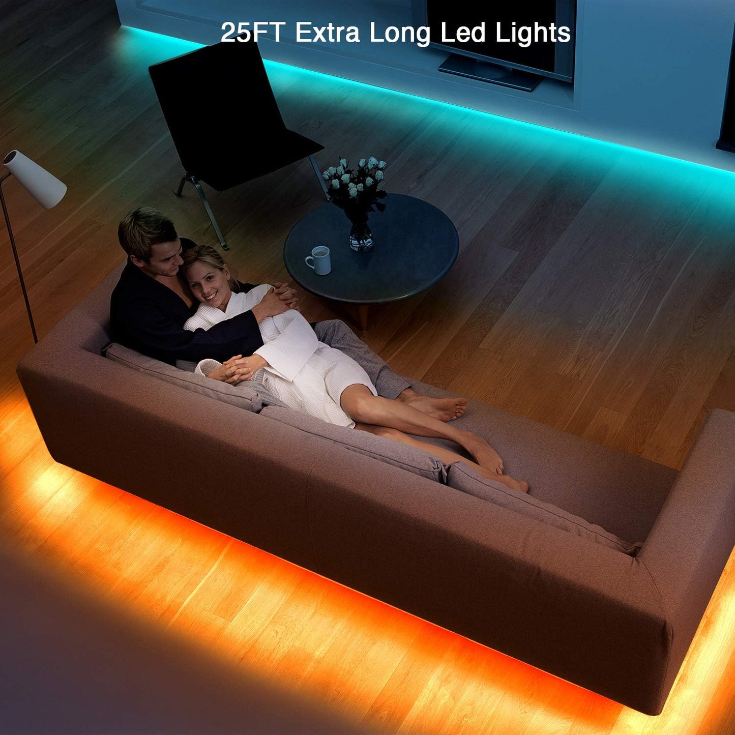 dalattin 32.8ft Waterproof LED Strip Lights for Windows and Interior Walls, RGB Home Decoration Accent Lighting