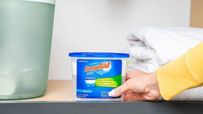 DampRid Fragrance Free Disposable Moisture Absorber 10.5 oz 3 Pack – Understated Kitchen Dehumidifier for Warm Home Atmosphere