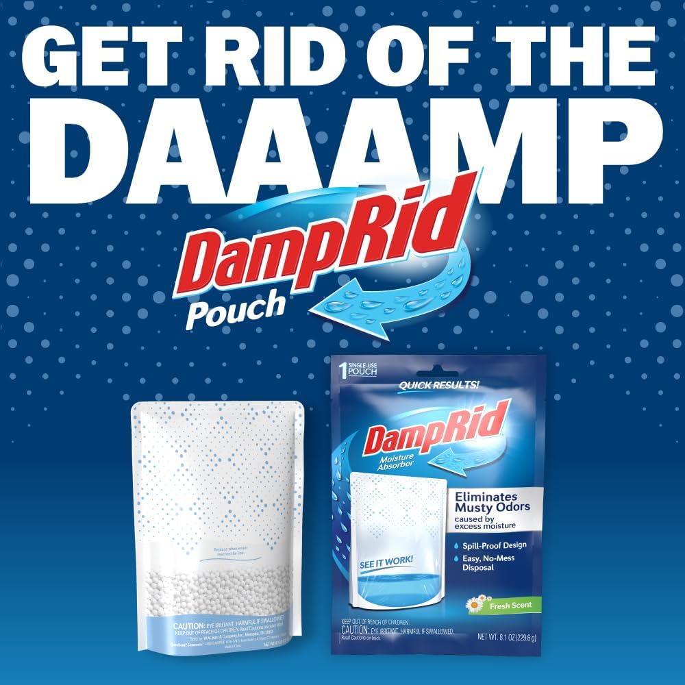 DampRid Fresh Scent Single-Use Pouch Holiday Gift for Her, Stocking Stuffer Sized Humidity Fighter for Small Spaces