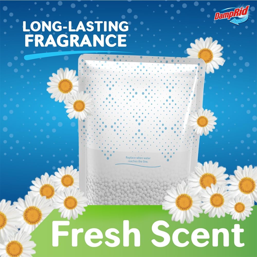 DampRid Fresh Scent Single-Use Pouch Holiday Gift for Her, Stocking Stuffer Sized Humidity Fighter for Small Spaces