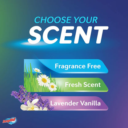 DampRid Lavender Vanilla Closet Freshener for Self-Care Fragrance Ritual, 15.4 oz Hanging Bag