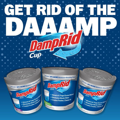 DampRid Refillable 11 oz Dehumidifier 6-Pack, Useful Birthday Gift for Her Ideal for Apartment Dwellers and Small Space Living