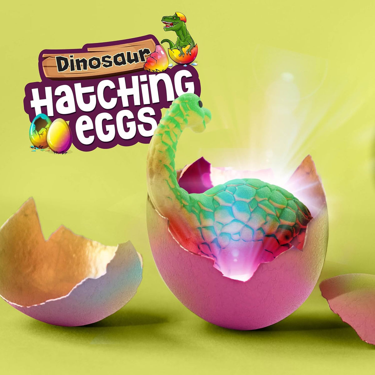 Dan&Darci Dinosaur Hatching Surprise Eggs for Kids - Multi-Day Growing Dino Activity for Siblings, Playroom, and Bedtime Routine - 6 Pack Ages 3-8