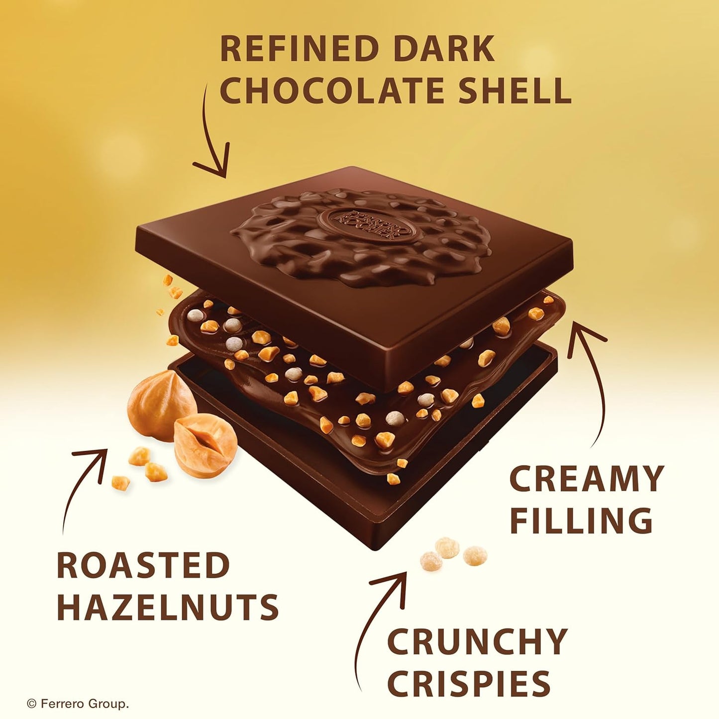 dark chocolate coating for a richer, more refined taste