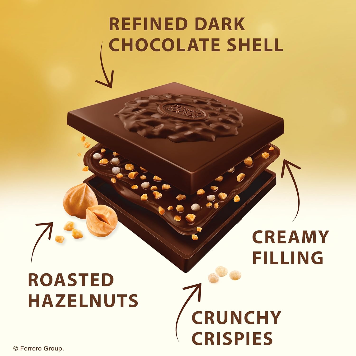 dark chocolate coating for a richer, more refined taste