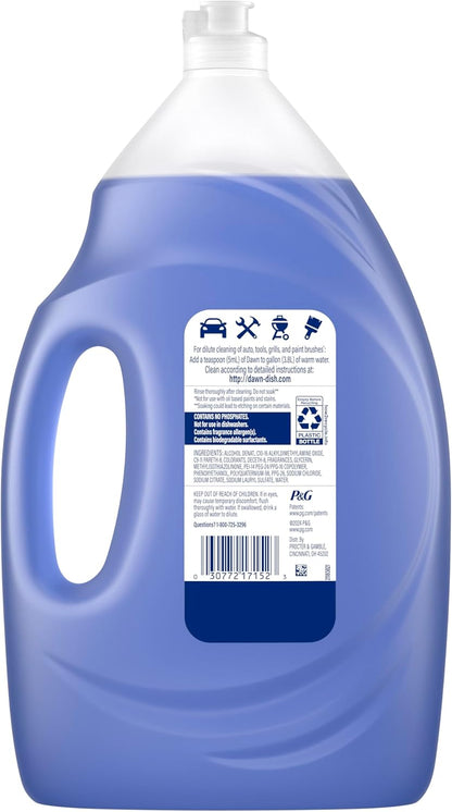 Dawn Platinum Plus PowerSuds 51.5 oz Refill – Skin-Friendly, Plastic-Safe Dish Soap for Family Kitchens