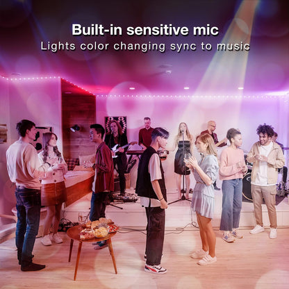 DAYBETTER LED Strip Lights 200ft (2 Rolls) – Valentines and Engagement Party Gift with Music Sync Ambience