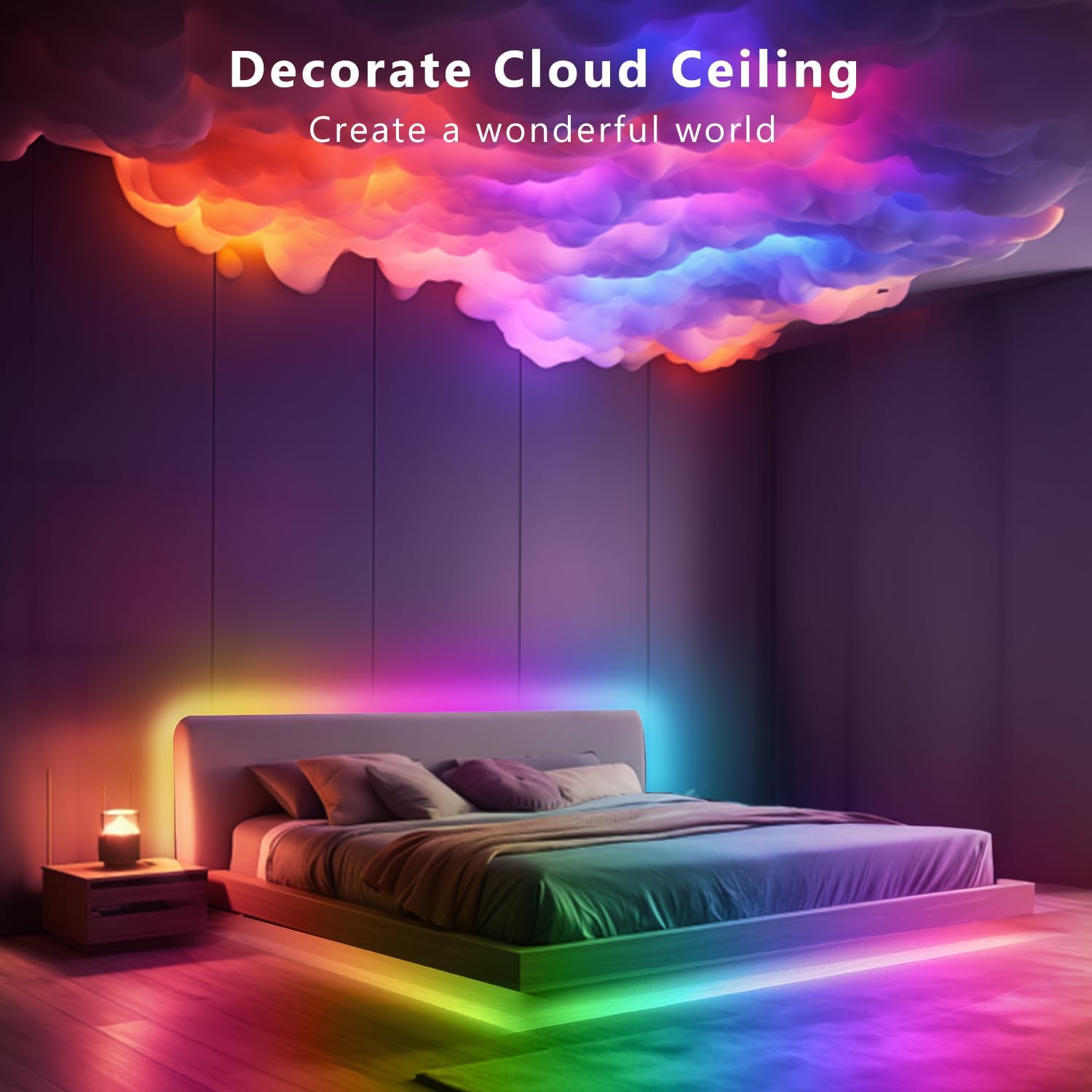 DAYBETTER Smart IC LED Strip Lights – Multicolor BGRIC Accent Lighting for Bedroom Aesthetic and Living Room Ambiance