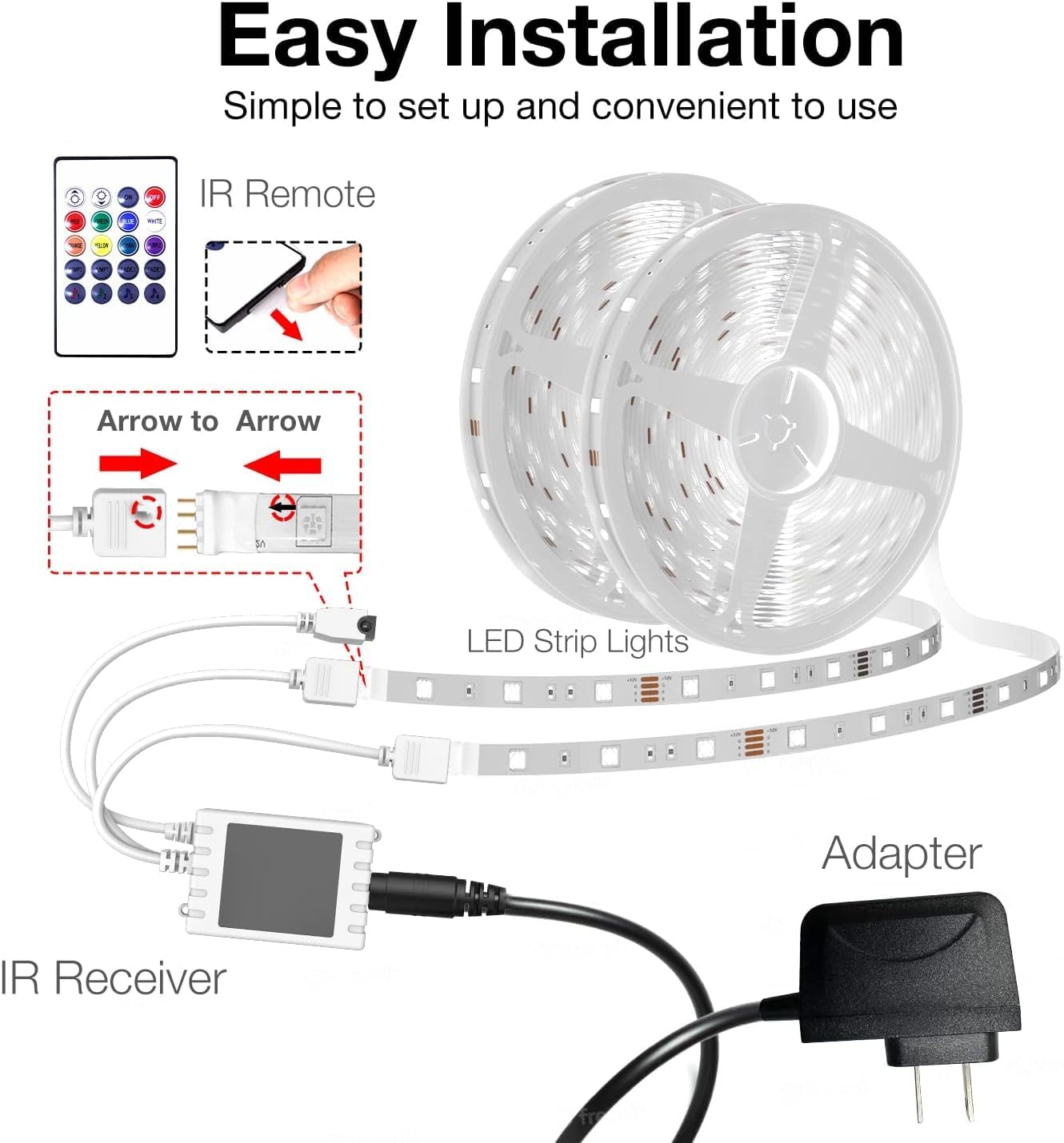 DAYBETTER Smart WiFi LED Strip Lights – 16 Million Color Bedroom Decor with App and Voice Control