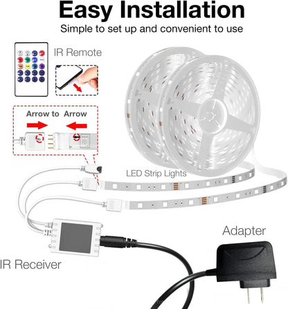 DAYBETTER Smart WiFi LED Strip Lights – 16 Million Color Bedroom Decor with App and Voice Control