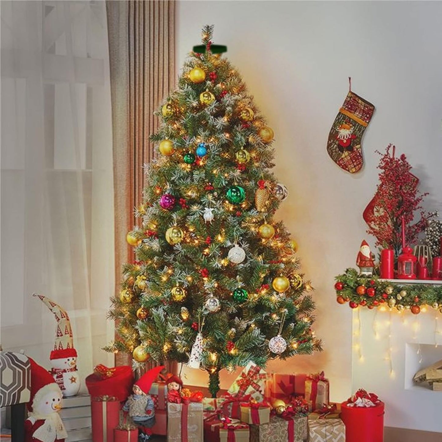 Dazzle Bright Christmas Tree Lights – All-Weather LED Waterfall Lights for Patio, Porch and Yard Decor