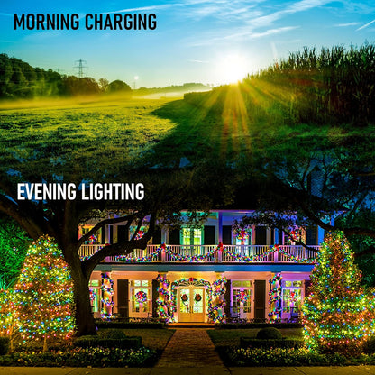 Dazzle Bright Solar Powered Fairy Lights – Unique Gift for Plant Lovers, 9 Color Outdoor String Lights for Tree and Patio