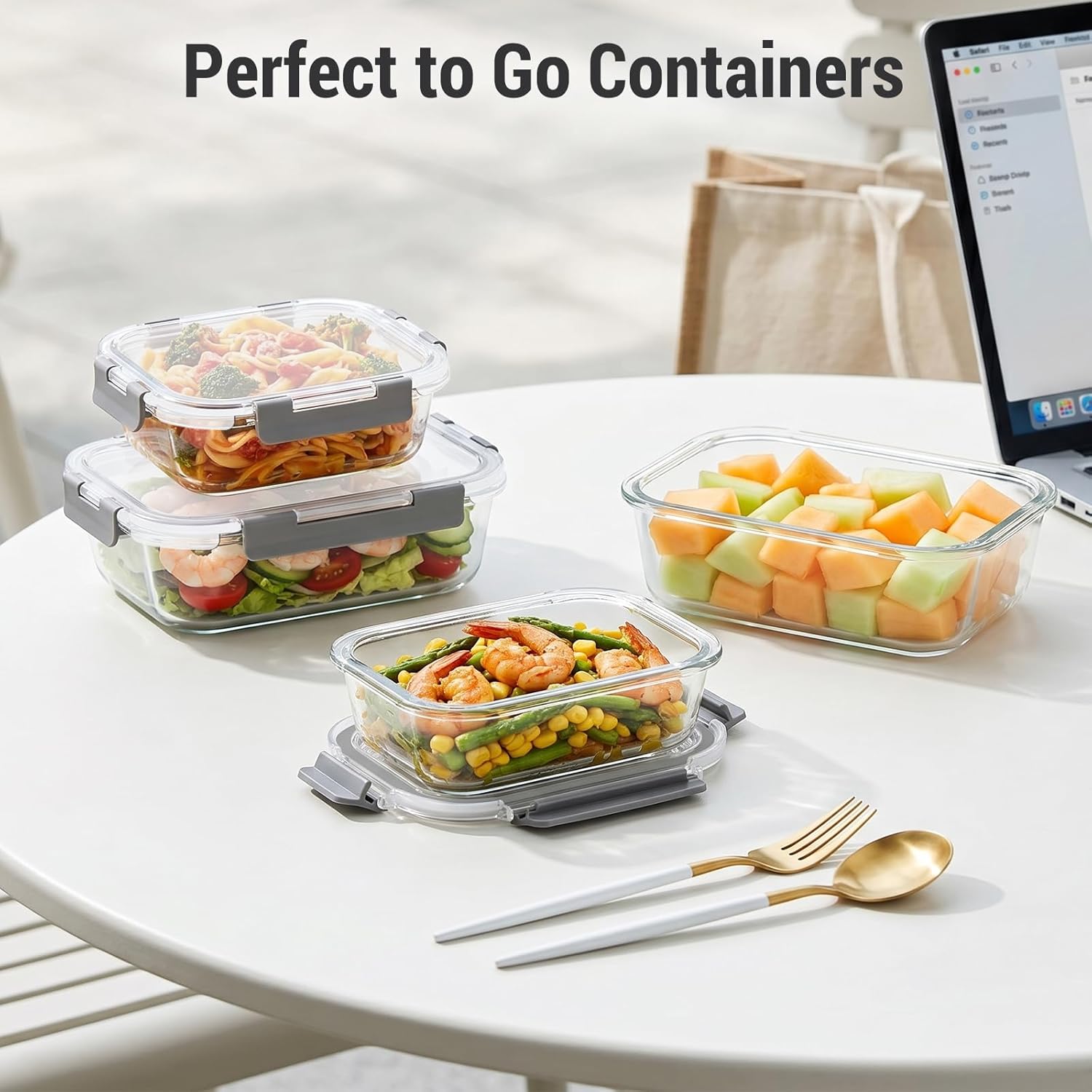 Dealusy 10-Set Glass Meal Prep Containers – Practical Housewarming Gift for New Homeowners