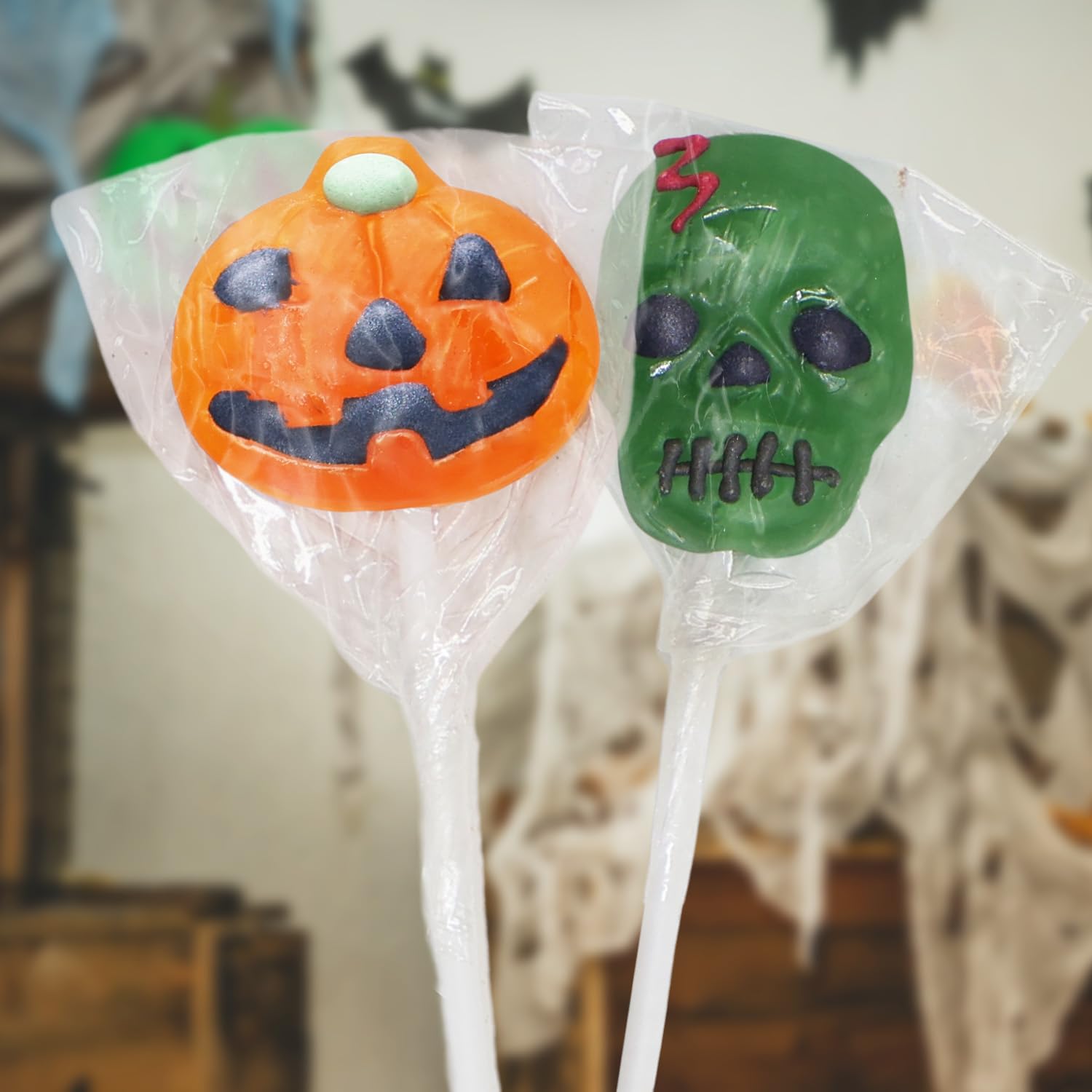 decorative halloween-themed box with witch hat graphics for storage or gifting